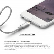 Elago Aluminum Lightning USB Cable - USB кабел за iPhone 6, iPhone 6 Plus, iPad, iPod и всеки Apple продукт с Lightning вход (сребрист) 1