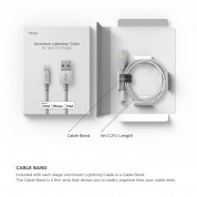 Elago Aluminum Lightning USB Cable - USB кабел за iPhone 6, iPhone 6 Plus, iPad, iPod и всеки Apple продукт с Lightning вход (сребрист) 3