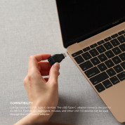 Elago USB-C Male to USB-A 3.0 Female Adapter - USB адаптер за MacBook и устройства с USB-C порт (черен) 3