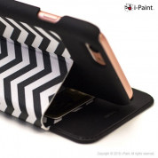 iPaint Waves Folio Case - текстилен калъф, тип портфейл и поставка за iPhone 6S, iPhone 6 2