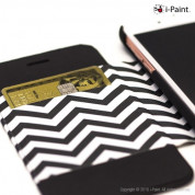 iPaint Waves Folio Case - текстилен калъф, тип портфейл и поставка за iPhone 6S, iPhone 6 3