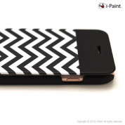 iPaint Waves Folio Case - текстилен калъф, тип портфейл и поставка за iPhone 6S, iPhone 6 4