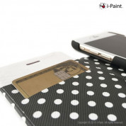 iPaint Pois Folio Case - текстилен калъф, тип портфейл и поставка за iPhone 6S, iPhone 6 1
