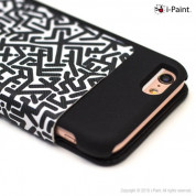 iPaint Maze Folio Case - текстилен калъф, тип портфейл и поставка за iPhone 6S, iPhone 6 4
