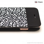 iPaint Maze Folio Case - текстилен калъф, тип портфейл и поставка за iPhone 6S, iPhone 6 3