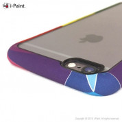 iPaint Rainbow Ghost Case - дизайнерски поликарбонатов кейс с TPU рамка за iPhone 6, iPhone 6S 4