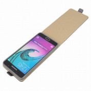 Leather Pocket Flip Case - вертикален кожен калъф с джоб за Samsung Galaxy A3 (2016) (сив) 2