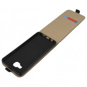 Leather Pocket Flip Case - вертикален кожен калъф с джоб за Samsung Galaxy A7 (2016) (черен) 6