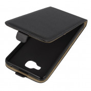 Leather Pocket Flip Case - вертикален кожен калъф с джоб за Samsung Galaxy A7 (2016) (черен)