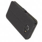 Wallet Flip Case - кожен калъф, тип портфейл и поставка за Samsung Galaxy A7 (2016) (черен) 3