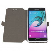 Wallet Flip Case - кожен калъф, тип портфейл и поставка за Samsung Galaxy A7 (2016) (бял) 8