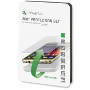 4smarts 360° Protection Set - тънък силиконов кейс и стъклено защитно покритие за дисплея на LG Bello 2 (прозрачен) 3