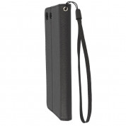 Fancy Diary Case - кожен калъф, тип портфейл и поставка за Sony Xperia M5 (черен) 2