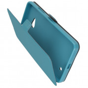 Wallet Flip Case - кожен калъф, тип портфейл и поставка за LG Zero (син) 2