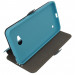 Wallet Flip Case - кожен калъф, тип портфейл и поставка за LG Zero (син) 4