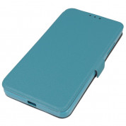 Wallet Flip Case - кожен калъф, тип портфейл и поставка за LG Zero (син)