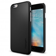 Spigen Thin Fit Case - качествен ултратънък матиран кейс за iPhone 6S (черен)