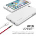 Spigen Thin Fit Case - качествен ултратънък матиран кейс за iPhone 6S (бял) 5
