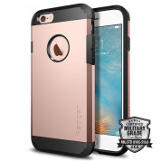 Spigen Tough Armor Case - хибриден кейс с най-висока степен на защита за iPhone 6, iPhone 6S (розово злато)