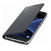 Samsung Flip Cover EF-WG930PBEGWW - оригинален кожен кейс за Samsung Galaxy S7 (черен)