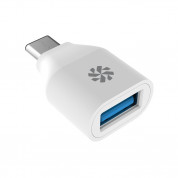 Kanex USB-C to USB-A Mini Adapter - USB-A адаптер за MacBook и устройства с USB-C порт (бял)