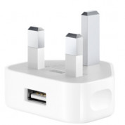 Apple USB Power Adapter 5W - захранване с USB изход за iPhone, iPod и мобилни телефони (UK стандарт) (retail)