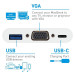 Macally USB-C to VGA Multiport Adapter - USB-C адаптер за с VGA, USB-C и USB-A 3.0 портове за MacBook и компютри с USB-C порт 6