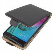 Leather Pocket Flip Case - вертикален кожен калъф с джоб за Samsung Galaxy A3 (2016) (черен)