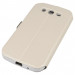 Wallet Flip Case - кожен калъф, тип портфейл и поставка за Samsung Galaxy Xcover 3 (бял) 2