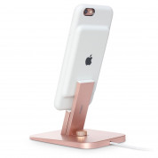 TwelveSouth HiRise Deluxe - алуминиева повдигаща поставка с Lightning и microUSB кабели за iPhone, iPad и устройства с microUSB (розово злато) 1
