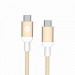 Adam Elements CaSa B200 USB-C to USB-C Cable - USB кабел за MacBook и устройства с USB-C порт (200 cm) (златист) 1