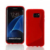 S-Line Cover Case - силиконов (TPU) калъф за Samsung Galaxy S7 Edge (червен)