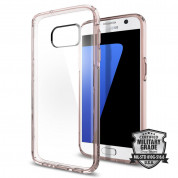 Spigen Ultra Hybrid Case - хибриден кейс с висока степен на защита за Samsung Galaxy S7 (прозрачен-розово злато)