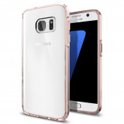 Spigen Ultra Hybrid Case - хибриден кейс с висока степен на защита за Samsung Galaxy S7 (прозрачен-розово злато) 2