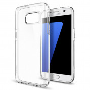 Spigen Liquid Crystal Case - тънък качествен термополиуретанов кейс за Samsung Galaxy S7 (прозрачен)  2