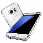 Spigen Liquid Crystal Case - тънък качествен термополиуретанов кейс за Samsung Galaxy S7 (прозрачен)  4