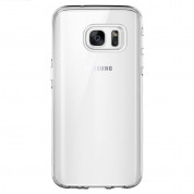 Spigen Liquid Crystal Case - тънък качествен термополиуретанов кейс за Samsung Galaxy S7 (прозрачен)  6