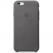 Apple iPhone Case - оригинален кожен кейс (естествена кожа) за iPhone 6S, iPhone 6 (сив)