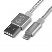 4smarts MFI RapidCord FlipPlug Lightning Data Cable 1m. - сертифициран lightning кабел (100 см.) за iPhone, iPad и iPod с Lightning вход (сребрист)(bulk)
