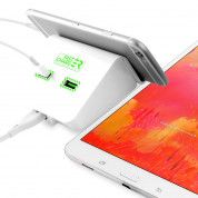 Puro Dual USB Fast Charging Base 24W, 4.8A - захранване с 2 USB изхода за мобилни телефони и таблети (бял) 2