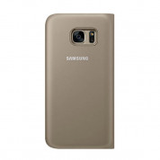 Samsung Flip Cover EF-WG930PFEGWW - оригинален кожен кейс за Samsung Galaxy S7 (златист) 2