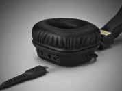 Marshall Major II Bluetooth - безжични слушалки с микрофон за смартфони и мобилни устройства (черни с бяло лого) 7