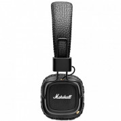Marshall Major II Bluetooth - безжични слушалки с микрофон за смартфони и мобилни устройства (черни с бяло лого)