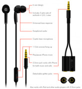 Macally TunePal - слушалки с микрофон и аудио сплитер за iPhone, iPad, iPod и мобилни устройства 2
