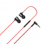 LG Headset QuadBeat 3 LE630 - оригинални слушалки с микрофон и управление на звука за LG смартфони (черен-червен) (bulk)