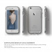 Elago Aluminum Bumper - алуминиев бъмпер и покрития за дисплея и задната част за iPhone 6S (сребрист) 6