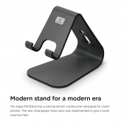 Elago M2 Stand - дизайнерска алуминиева поставка за смартфони (черна) 4