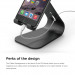 Elago M2 Stand - дизайнерска алуминиева поставка за смартфони (черна) 3
