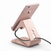 Elago M2 Stand - дизайнерска алуминиева поставка за смартфони (розово злато) 6