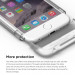Elago S6 Glide Frosted Case - слайдър кейс и защитни покрития за дисплея и задната част за iPhone 6 (прозрачен-мат) 4